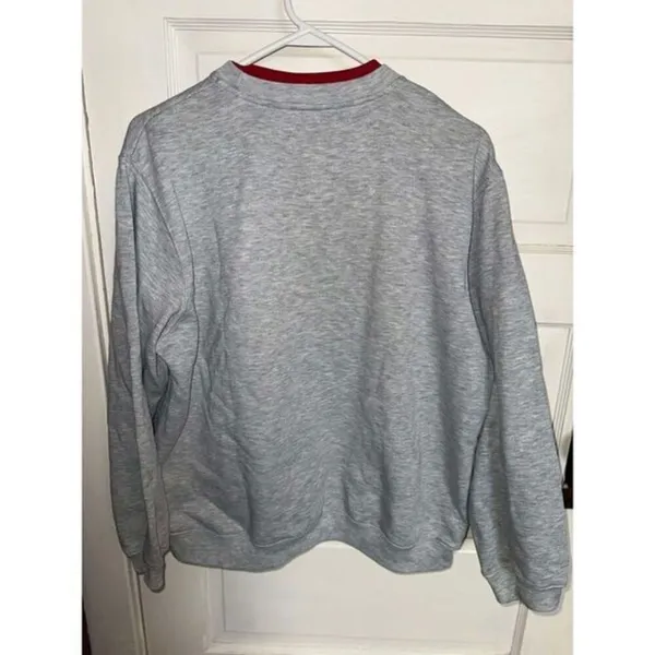 Vintage Classic Elements Gray‎ Holiday Sweatshirt with Poinsettia Embroidery XL - Image 2
