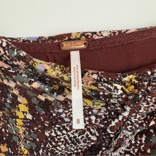Free‎ People Saturday Sun Mini Skirt mixed print size 8 - Image 6