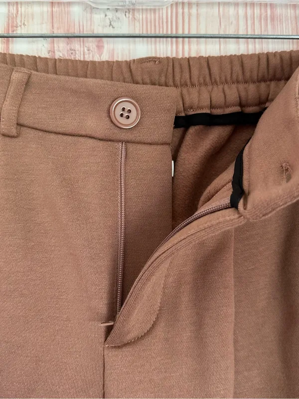 Halara Chestnut Brown High Rise Button Front Sweatpants Joggers Size XS - Image 10
