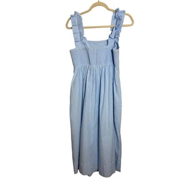LAKE Lolly Midi Swiss Dot Dress in Blue Women’s Sz. S - Image 3