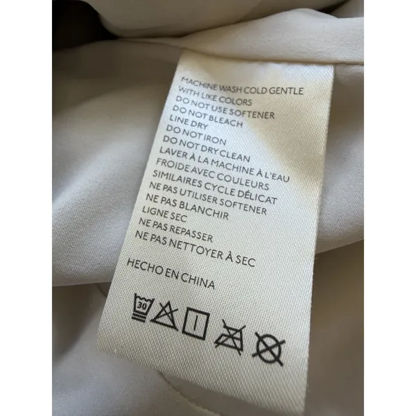 Maeve Anthropologie 90s Faux Leather Cream Mini Tank Dress Classic Minimalist - Image 8