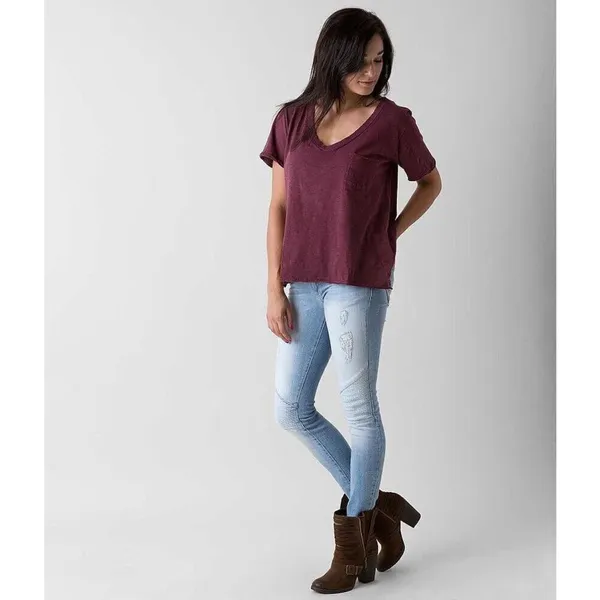✨We The Free Raw Edge Washed Out Grey Sz Medium T-Shirt FREE PEOPLE✨ - Image 5