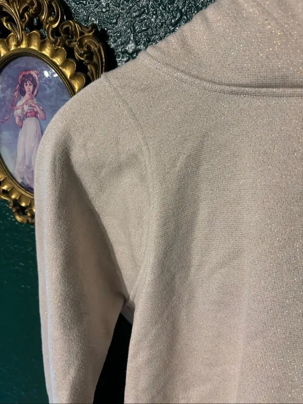 Lululemon Tan Gold Flecked Cropped Hoodie Size 2 - Image 2