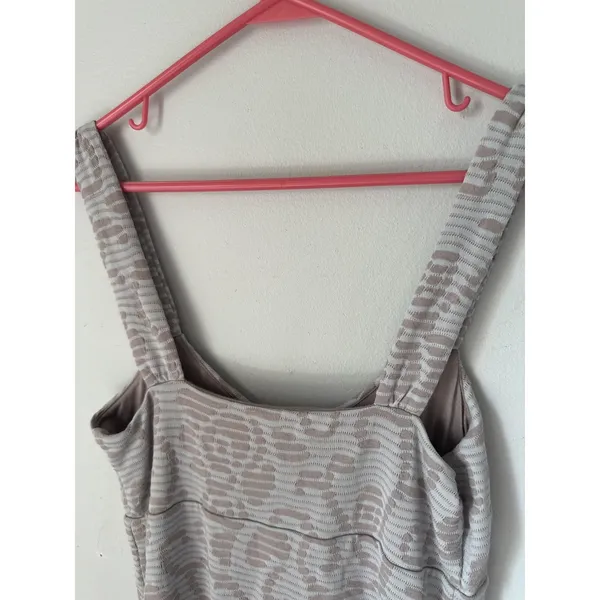 Free People Medium Womens Dress Floral Bodycon Textured Tank Gray Cotton Blend - Image 12