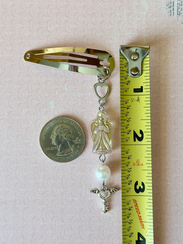 Handmade fairy angel dangle hair clip 👼💚🌙⭐️ - Image 6