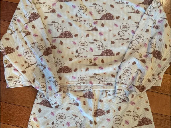 American Eagle x Peanuts Snoopy Fall Autumn Plush Lounge PJ Set Size XS SOLD OUT - Image 7