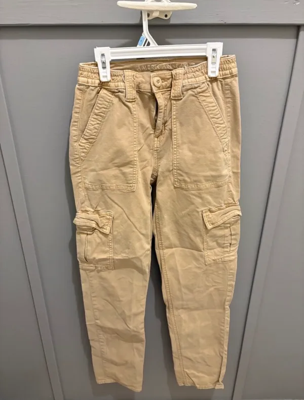 American Eagle Outfitters Khaki Skinny Cargo Pants - Image 3