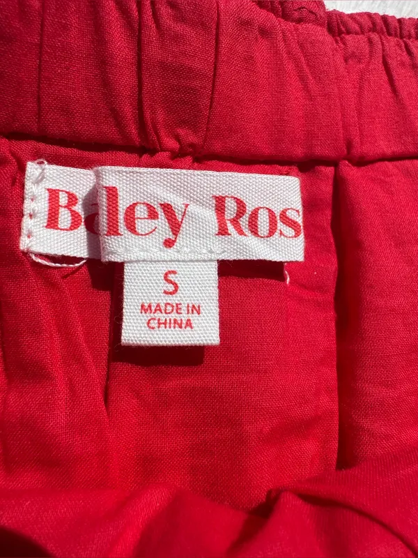 Bailey Rose Gingham Lace Print Pleated Mini Skirt Size Small - Image 12