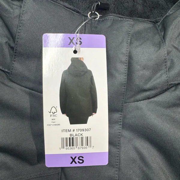 Gerry ladies snow ski black hooded jacket with front zipper pockets. - Image 5
