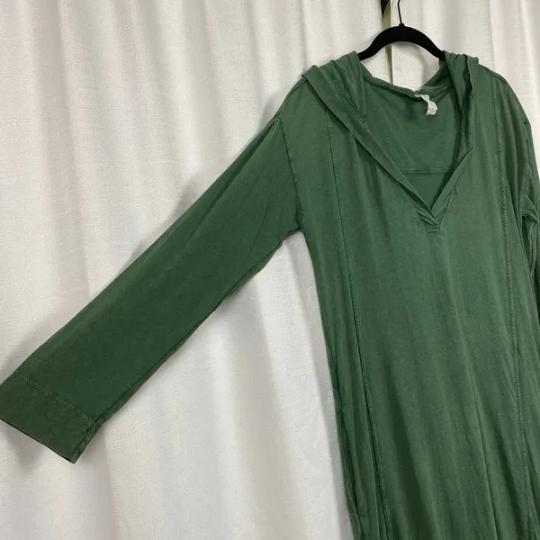 Anthropologie Daily Practice Green Hooded Maxi Dress Sz.XS - Image 9