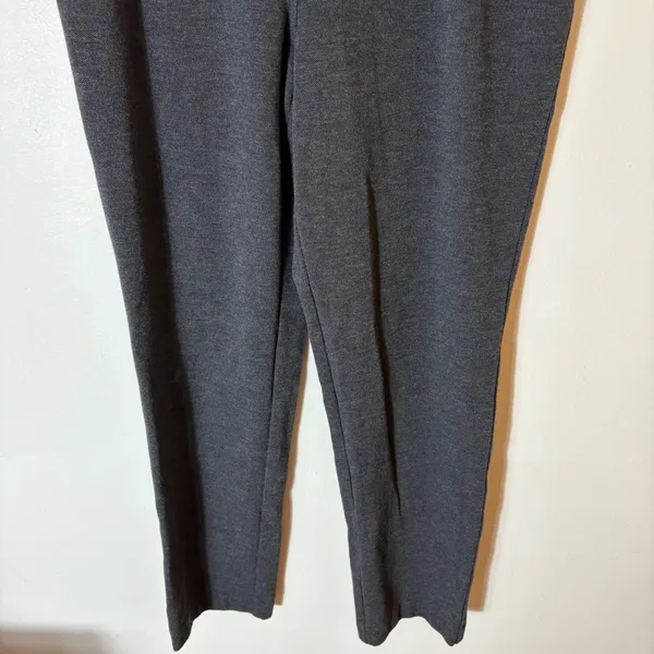 J. Jill Ponte Knit Slim‎ Leg Pants Charcoal Gray Pull On Size Medium - Image 3