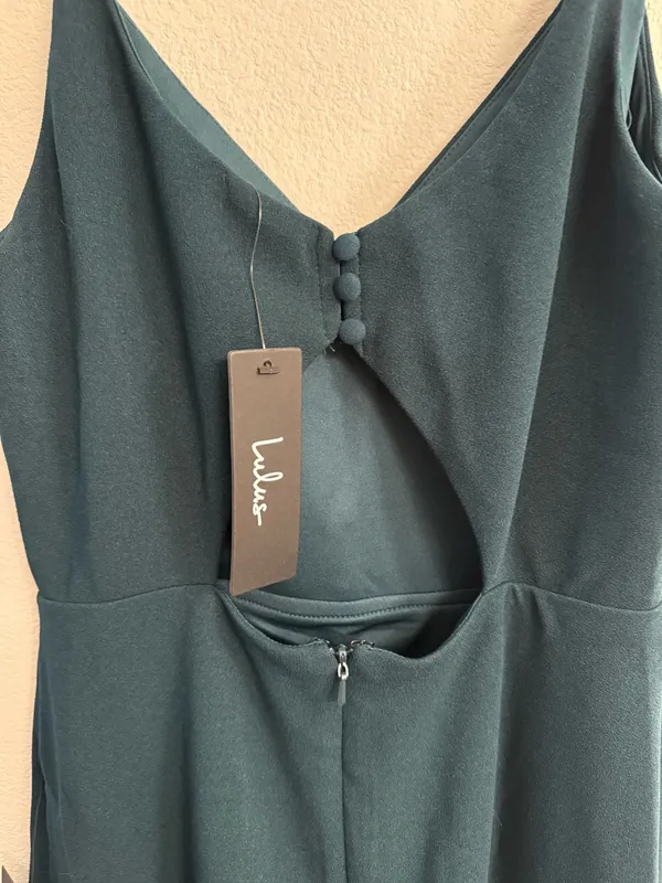 Lulus Maxi Dress Green Emerald - Image 3