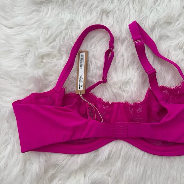 Skims Femme Lace Balconette Bra Fuchsia Size 40B - Image 6