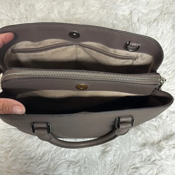 Michael Kors Brown Satchel Saffiano Leather - Image 8