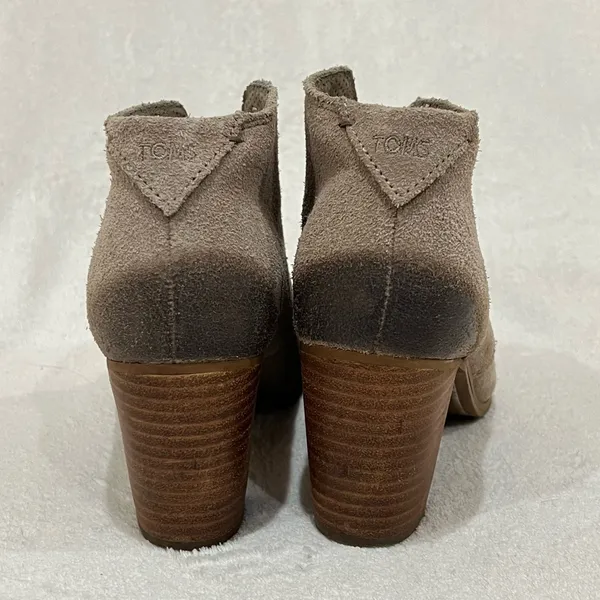 Toms Tan Lunata Suede Lace-Up Heeled Booties Size 7 - Image 7
