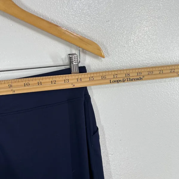 YogiPace Navy Blue Wide Leg Athletic Pants Drawstring Waist Womens Medium NWT‎ - Image 6