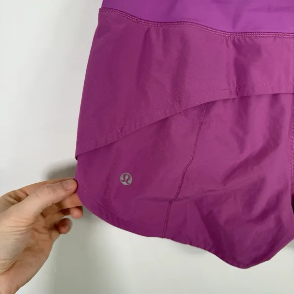 Lululemon Speed Up Short High Rise Long 4" Lined Vivid Plum Athletic Gym Women 2 - Image 4