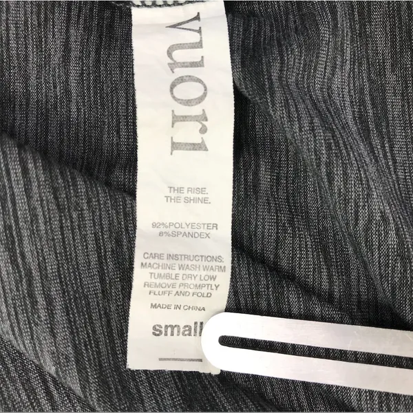 VUORI Lux Crew LS Tee Sz S Grey Heather Oversize Athletic Travel Everyday Clasic - Image 7