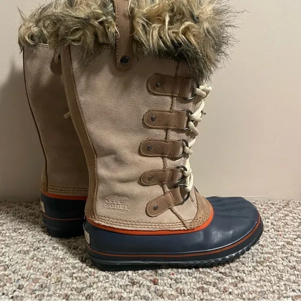 Sorel Joan Of Arctic Tan Waterproof Lined Shearling Winter Boots- Size 7 - Image 3