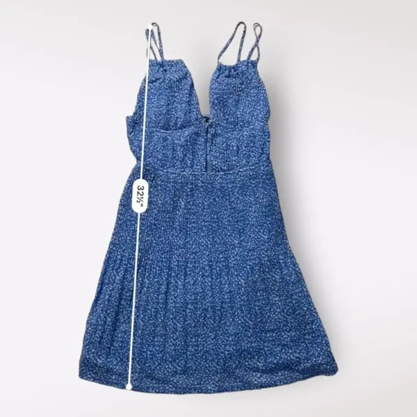 Missguided NWT Blue Floral Strappy Mini‎ Dress Size 4 - Image 4