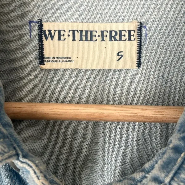 Free People we the free Marci coverall denim jumpsuit light wash small - Image 13