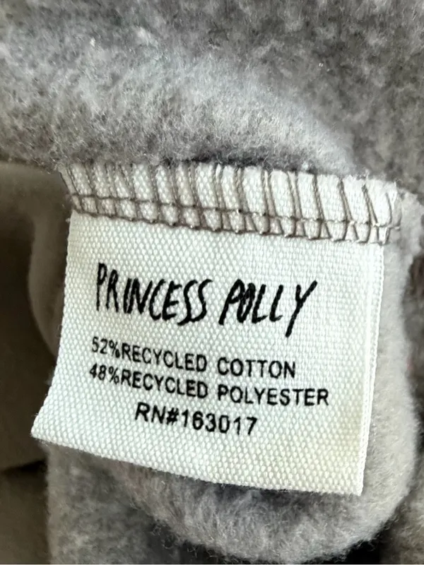 Princess Polly Light Gray Pullover Hoodie - Image 4