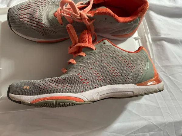 Ryka Sneakers Women’s 6.5 netting grey with orange trimming running sneakers  - Image 3