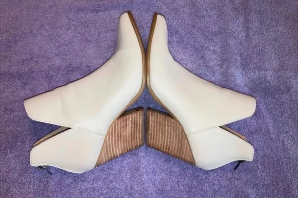Mi.iM Women’s High Heel Booties Size 7.5 White - Image 6
