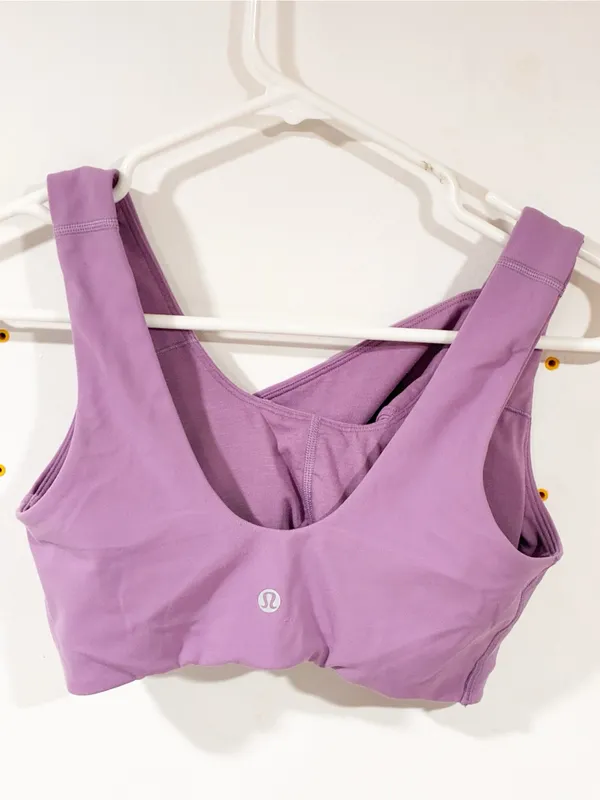 Lululemon Nulu Cross-Front Yoga Bra Purple Size 6 - Image 3