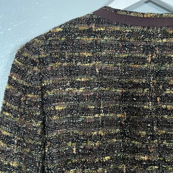 LAFAYETTE 148 Women 6 Brown Tweed Zip Up Blazer Suit Jacket Business Career - Image 8