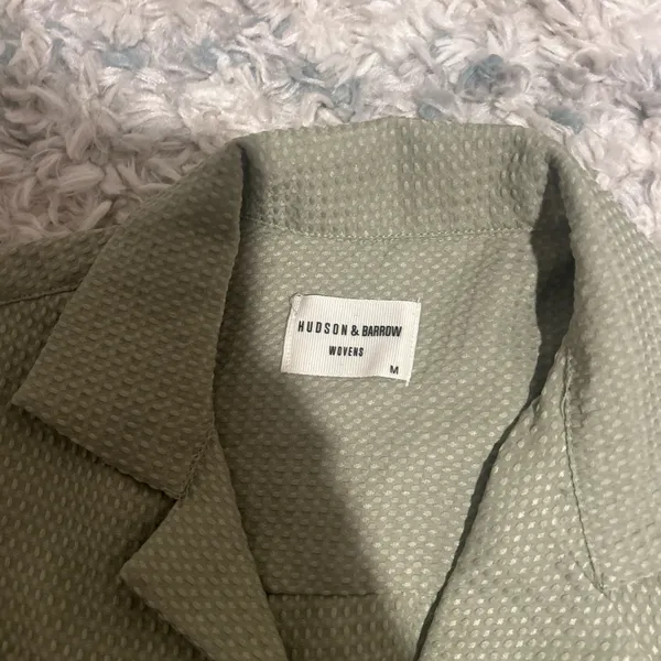Men’s sage button up Green Size M - Image 4