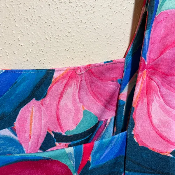 Show Me Your Mumu Eden Midi Dress Hibiscus Punch Tropical Floral - Image 10