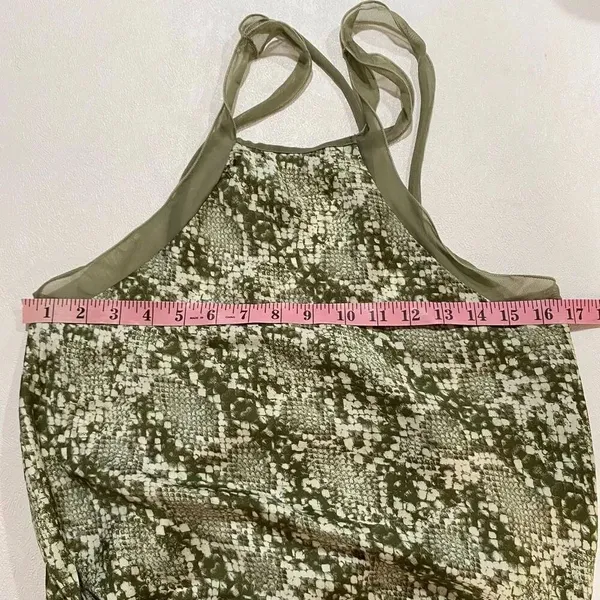 NWT Free People Intimately Snake Print Halter Bodysuit Boho Top - Image 6
