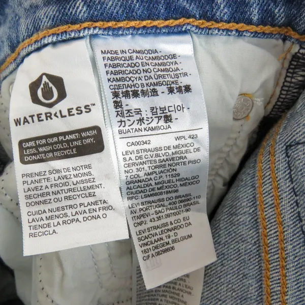 Levi's Wedgie High Rise Straight Leg Jeans Dark Wash Size 25 NWT - Image 6