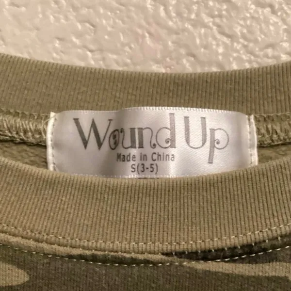 Wound Up "Sorry Not Listening" Camouflage Crewneck Sweatshirt S - Image 2