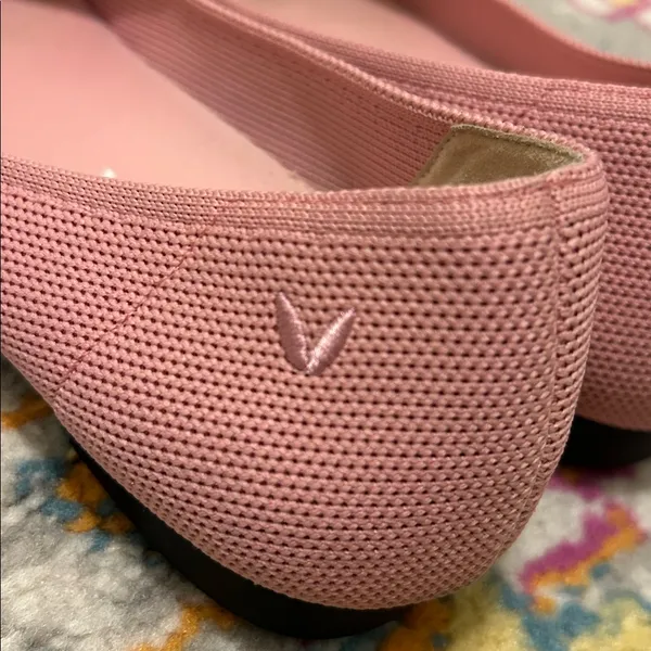 VIVAIA Pointed-Toe Flats Ena 2.0 Pink Embroidered Horsebit Size EU 37, US 6.5 - Image 9