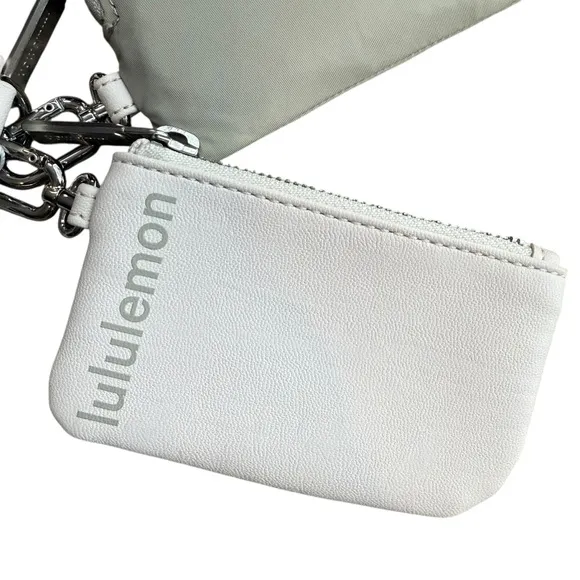 Lululemon Dual Pouch Wristlet Raw‎ Linen White Opal First Edition NWT - Image 8