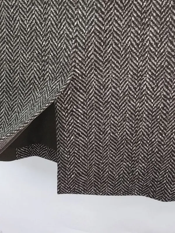 Michael Kors 6 Brown Gold Herringbone Pencil Skirt - Image 6