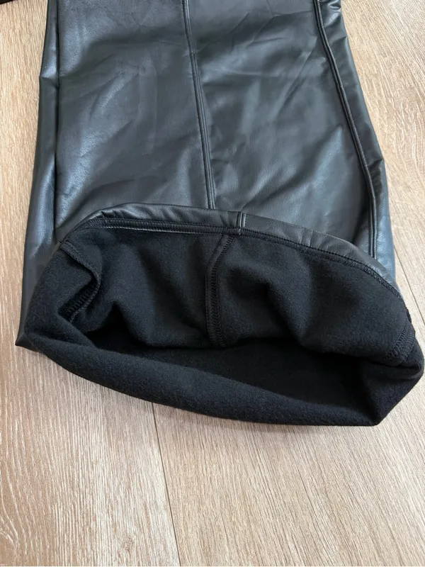 NWT Halara High Waisted Tummy Control Stretchy PU Causal Flare Pants Size Large - Image 10