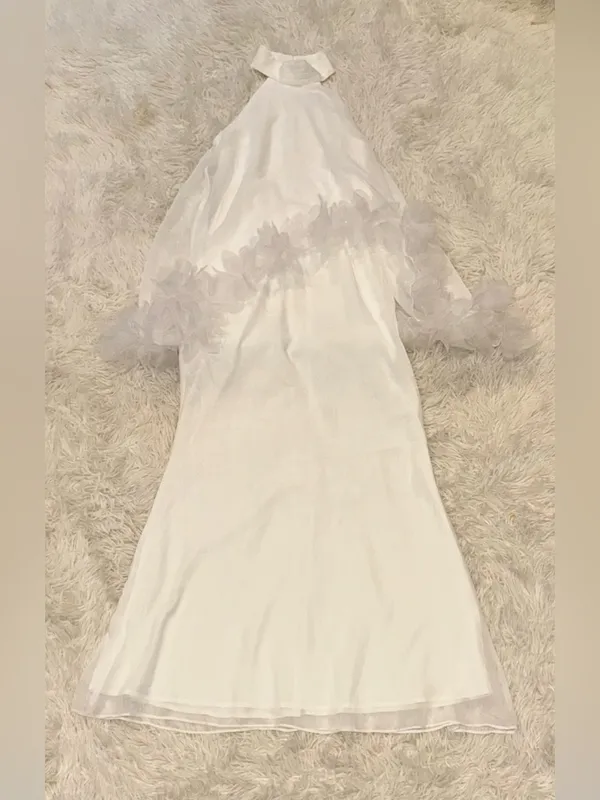 NEW ELLIATT Poppy Tiered Sleeveless white Gown sz XL - Image 5