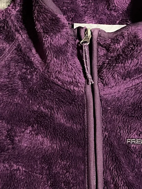 Womens XL Free Country Cozy Heather Plum Purple Butter Pile Fleece ZipUp Jacket - Image 4