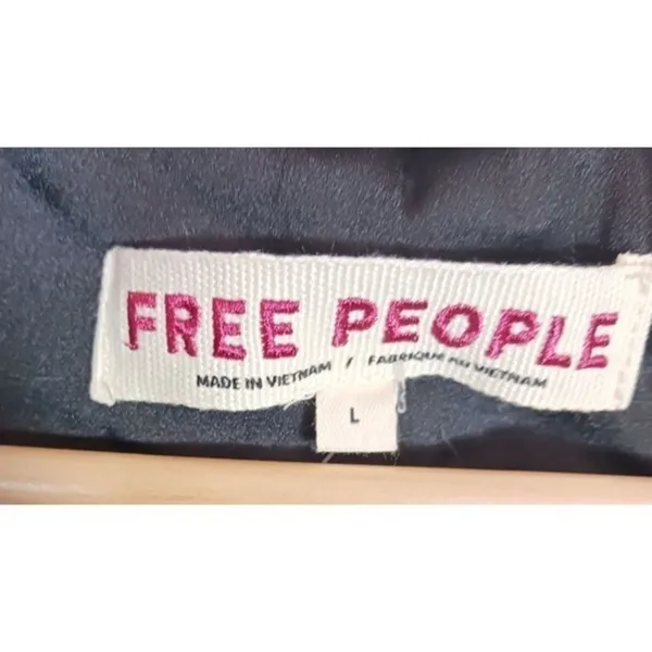 Free People Oversized Plaid Peacoat Womens L NWT Wool Blend Fall Coat - Image 6