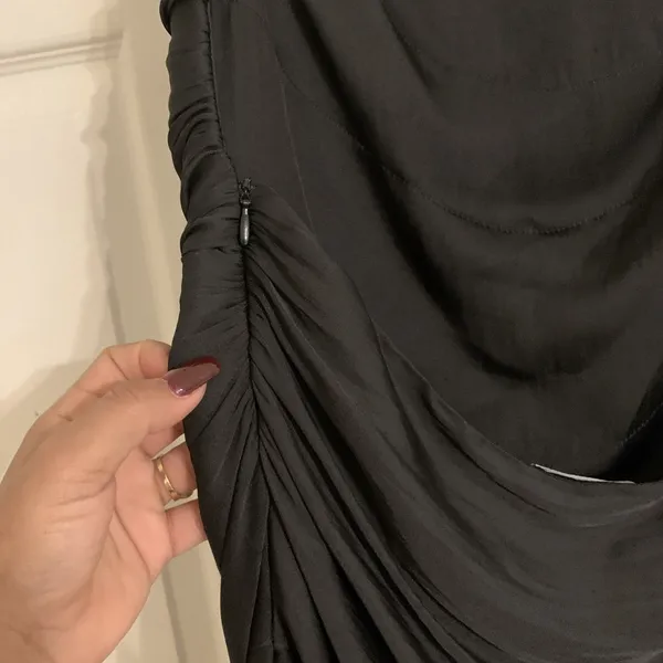 Zara dress black satin backless size L/XL maxi - Image 5