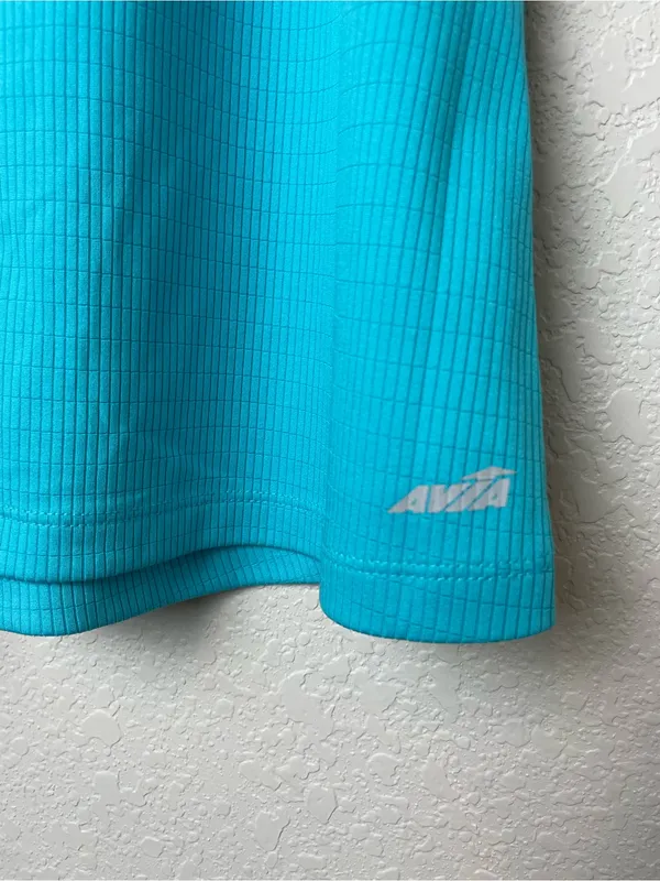 Avia Teal Tank with Gray Center Stripe and Strappy Back Size XL - Image 2