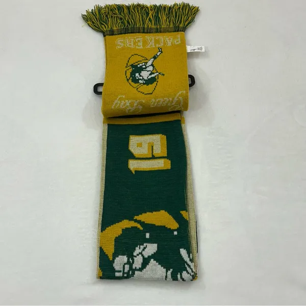 Green Bay GB Packers NFL Football Retro Throwback Team Logo FOCO Scarf Scarve - Image 4
