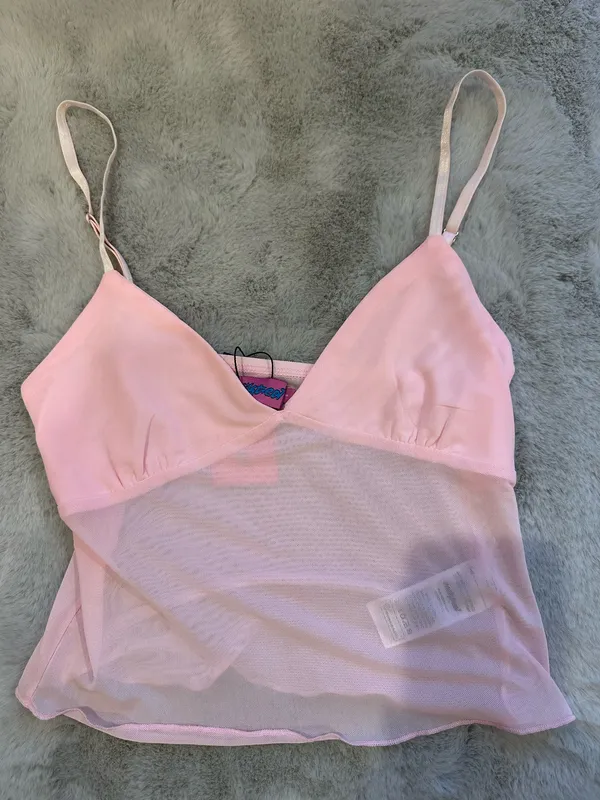 Edikted Serafina Sheer Mesh Tank Top - Image 5