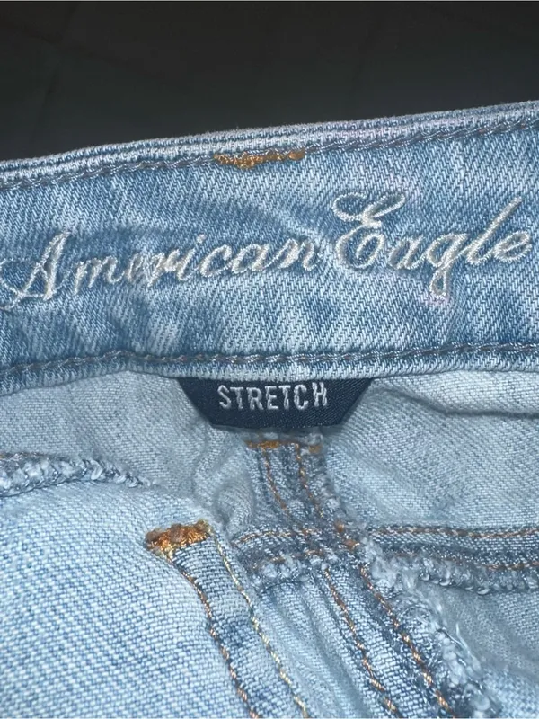 American Eagle Outfitters Light Blue Distressed Boyfriend Jeans - Image 5