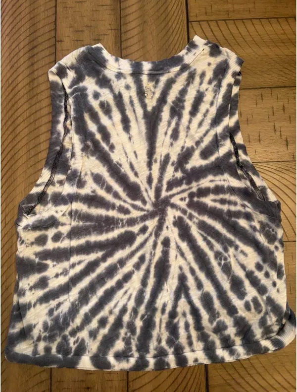Free People Movement Gray Tie Dye Tank Top - Image 3
