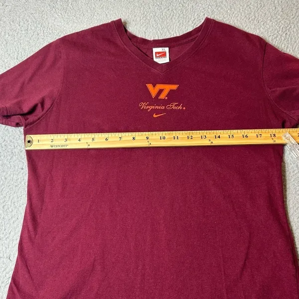 Virginia Tech Top Womens XL Maroon Nike Short‎ Sleeve Crew Neck Pullover Tees - Image 5