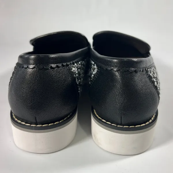 NYDJ Owen Penny Loafers‎ Bouclé Fabric Upper / Leather Trim Lug Sole Shoes 9M - Image 5